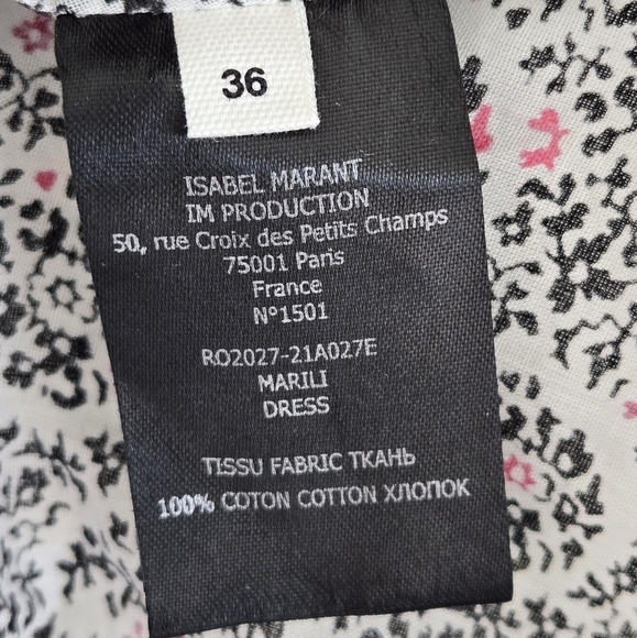 Étoile Isabel Marant Marili Paisley Ruched Blouson-Sleeve Dress Size 36 or US 4 - Picture 15 of 16